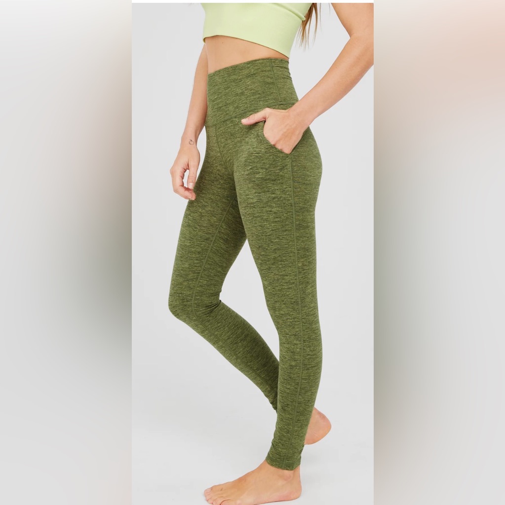Offline By Aerie The Hugger Pocket Legging In Olive Fun